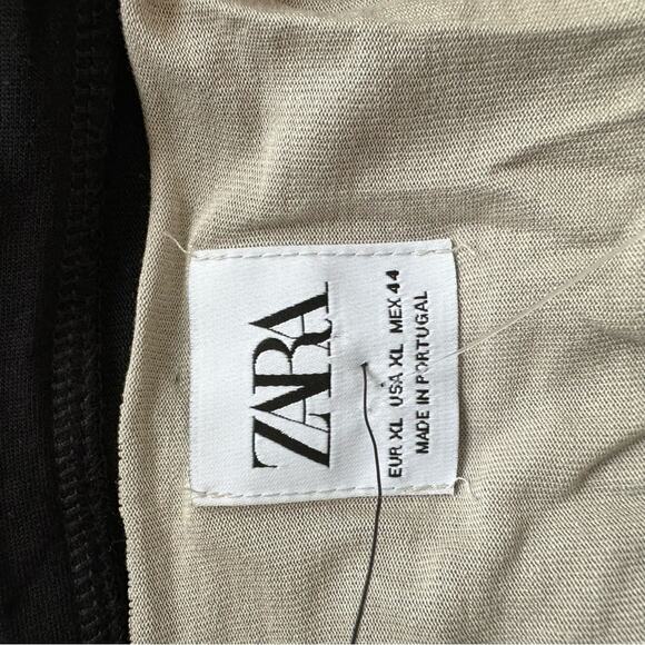 Zara Oversized Contrast Long Sleeve Distressed Top Size XL - Picture 2 of 8